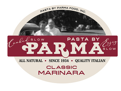 Pasta by Parma sauce label