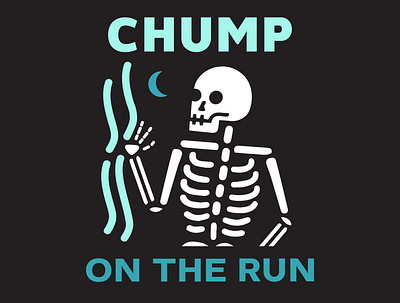 Skeleton Logo - Chump on the Run adobe illustrator branding illustration logo minimal skeleton vector