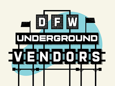 DFW Underground Vendors adobe illustrator branding graphic design logo minimal retro vector vendor