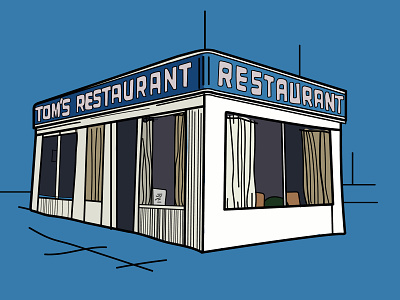 Tom's Restaurant adobe illustrator illustration seinfeld toms diner