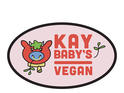 Kay Baby's Vegan adobe illustrator branding illustration logo vector