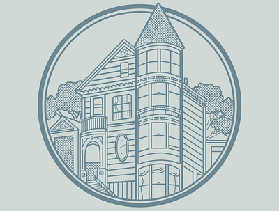 Jillian's Victorian Home Logo adobe illustrator branding logo vector