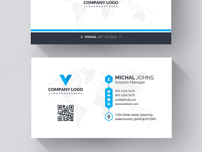 Free Business Card Downloaded abstract logo branding busi business business card company corporate free graphic design logo template ui