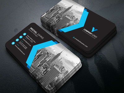 Corporate Business Card abstract abstract logo brand branding business business card card company corporate corporate identity logo modern office presentation print identity stationery template visit card visiting card