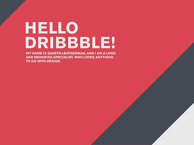 Hello Dribbble! branding debut garethl graphicdesign hello dribbble logo logodesign logos