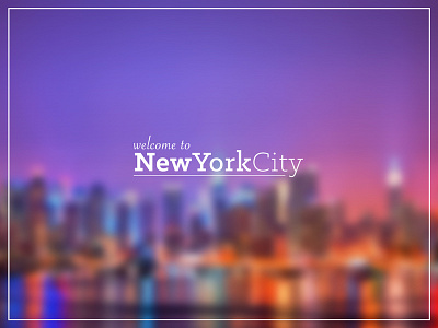 Welcome to New York City blur new york city poster typography