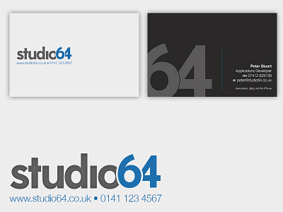 studio64 mockup branding business business card concept logo marketing mockup studio64