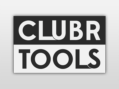 Clubr Tools Logo black and white box club dj logo music outer glow rectangle shadow squre tools