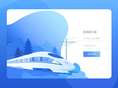SIGN IN background design illustrations sign in system train ui web