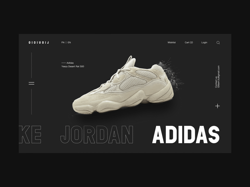 Online store homepage animation adidas adobe after effects animation design graphics homepage interface jordan nike online shoes store ui ux video web website yeezy