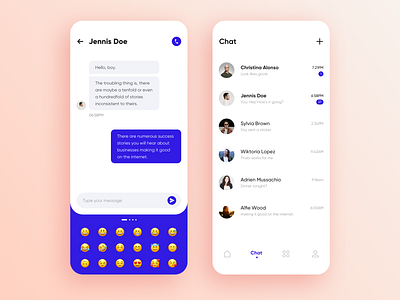 Social app UI chat by Brio6 for UIGREAT Studio on Dribbble