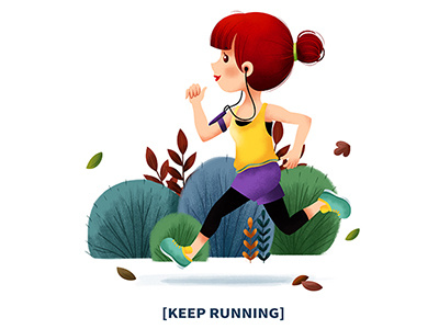 Keep running alone girl health running