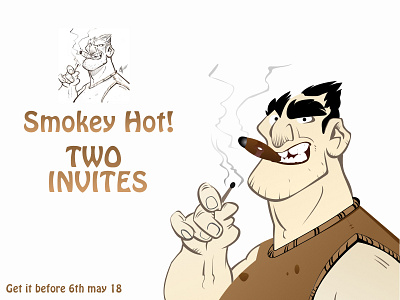 Charater illustration cartoon character colors dribbble dribbble invites hot invitations illustration smoke