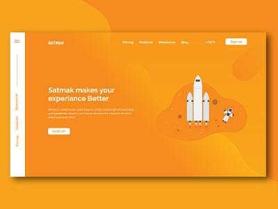 Landing Page Exploration clean design exploration flat grid landing page ui ux