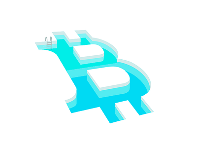 Logo concept Bitcoin pool