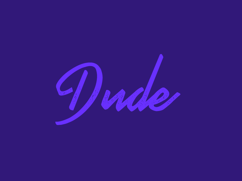 Dude ! after effects animate animation dude letters motion