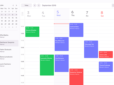 Appointments Calendar by Sergey Zolotnikov on Dribbble