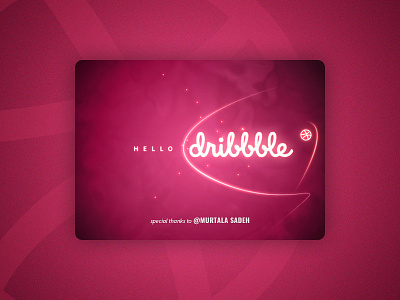 Hello Dribbble! debut design dribbble first shot hello illustration invite