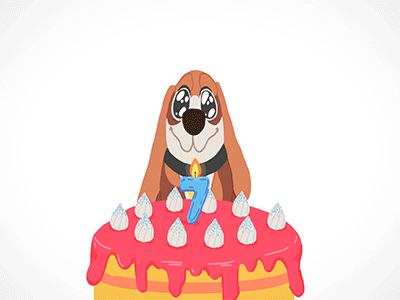 Cheers to our anniversary! 2d aep animation art cartoon character designer explainer gif illustration texture