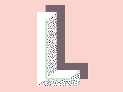 Alphabet Series - L alphabet colors cute dots feminist gif green l letters love pink woman