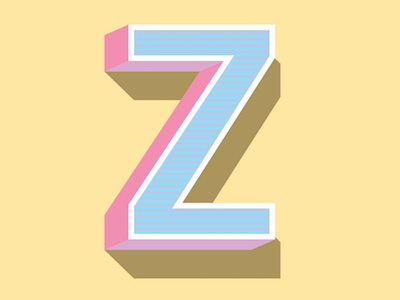 Alphabet Series - Z candy character child cool palette feminine unicorn z