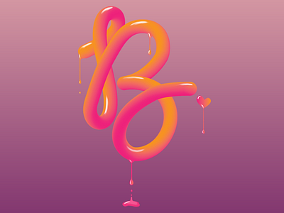 Alphabet Series -B alphabet b barbie drip drop female flow letters liquid paint water woman