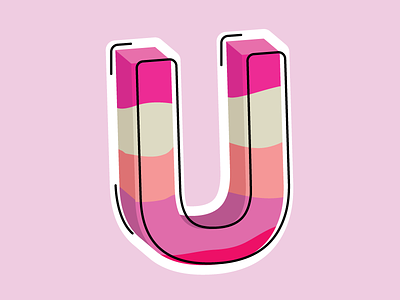 Alphabet Series - U alphabet design eye female feminism h ice icecream letters love summer typography