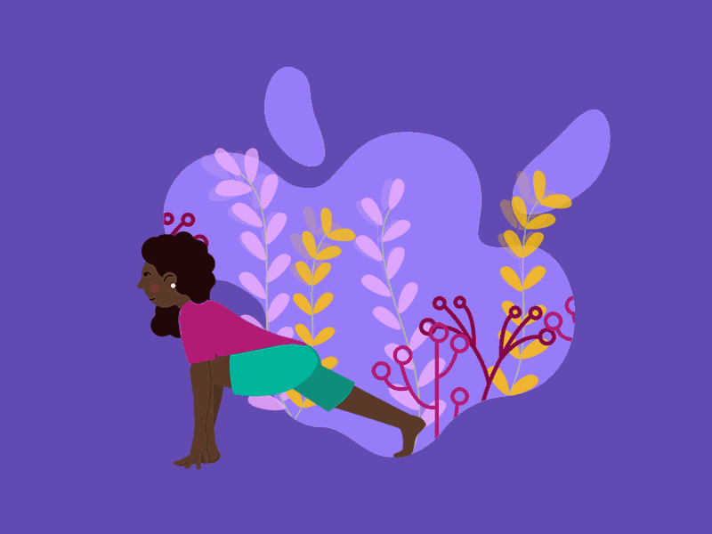 Tuesday vibes animation chill gif pink plants slow tuesday vibes yoga