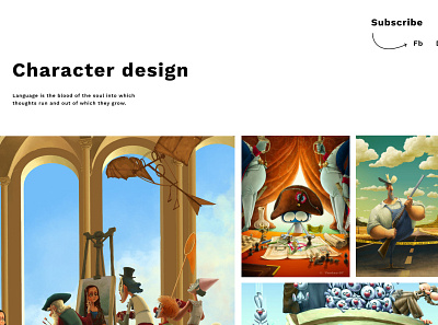 Web site for illlustrator Yustas Santa portfolio website web design