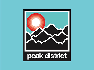 Shefficana Logo Peak District V.2 americana brand design branding logo logo design monoline retro thick lines
