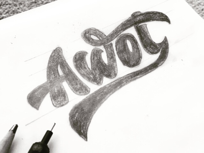 AWOL Snowsports Logo calligraphy hand lettering lettering logo logotype outdoors snowsports type typography wordmark
