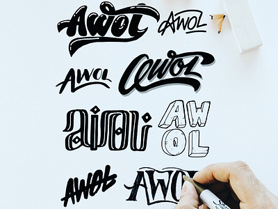 AWOL Logo Sketches