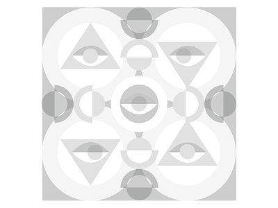 Abstract Geometry black and white colors design eye graphic illustration