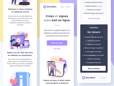 Landing page responsive legtech