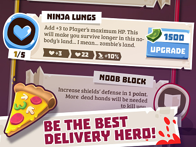 Lumen Games: Zombies ate my Pizza design game pizza ui zombies