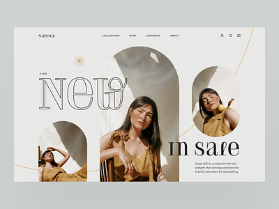 Sassa app design ecommerce fashion layout photography ui uidesign women