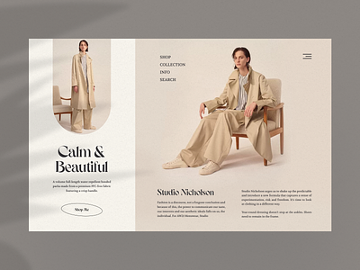 Nicho classic fashion layout minimal type typography ui uidesign ux webdesign