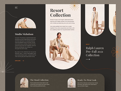 RESORT animation classic collection fashion layout type typography ui web webdesign