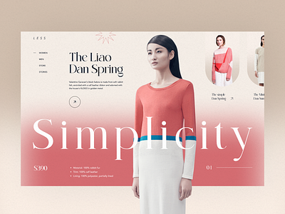 Less clean design e commerce ecommerce fashion girl layout minimal simple store style ui uidesign