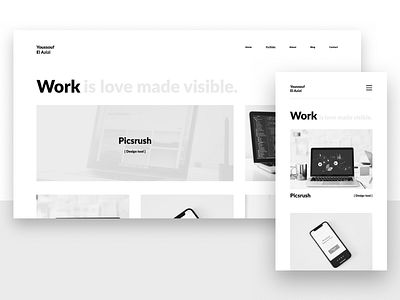 Portfolio work app clean minimal portfolio uidesign webdesign work