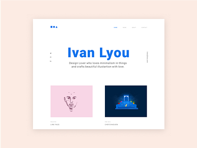 Ivan Portfolio clean minimal porfolio simple ui