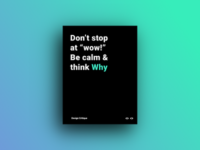 Design Critique Poster critique design minimal poster