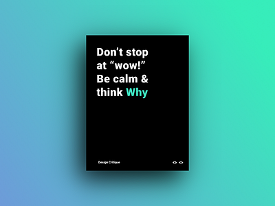 Design Critique Poster