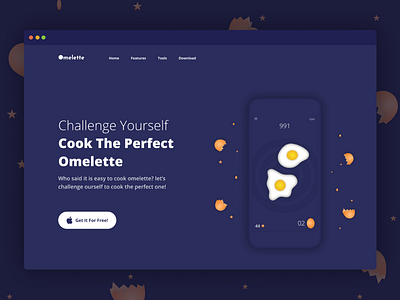 Omelette app clean egg minimal mobile omelette simple ui