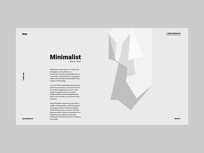 Mist article clean minimal simple ui