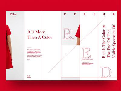 Red abstract minimal red simple typography uidesign