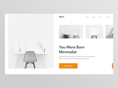 Minim chair clean ecommerce minimal minimalism template typogaphy ui design web design website design whitespace