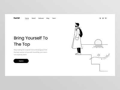 TheTop challenge clean dailyui illustration layout minimal simple ui uidesign webdesign