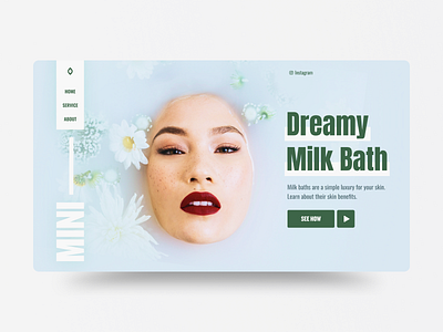 Milk Bath bath ecommerce green layout milk ui uidesign web website women