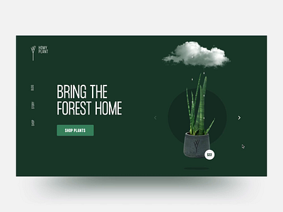 Homy Plant animation clean cloud ecommerce home layout minimal plant webdesign